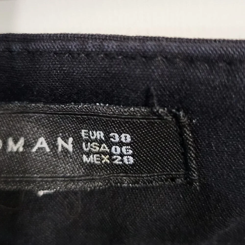 ZARA WOMANS CLASSIC BLACK TROUSERS DRESS PANTS SZ 6